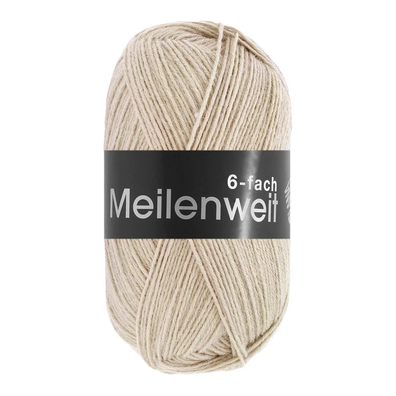 Lana Grossa Meilenweit 6-fach 150 Unito 9678 Hellbeige