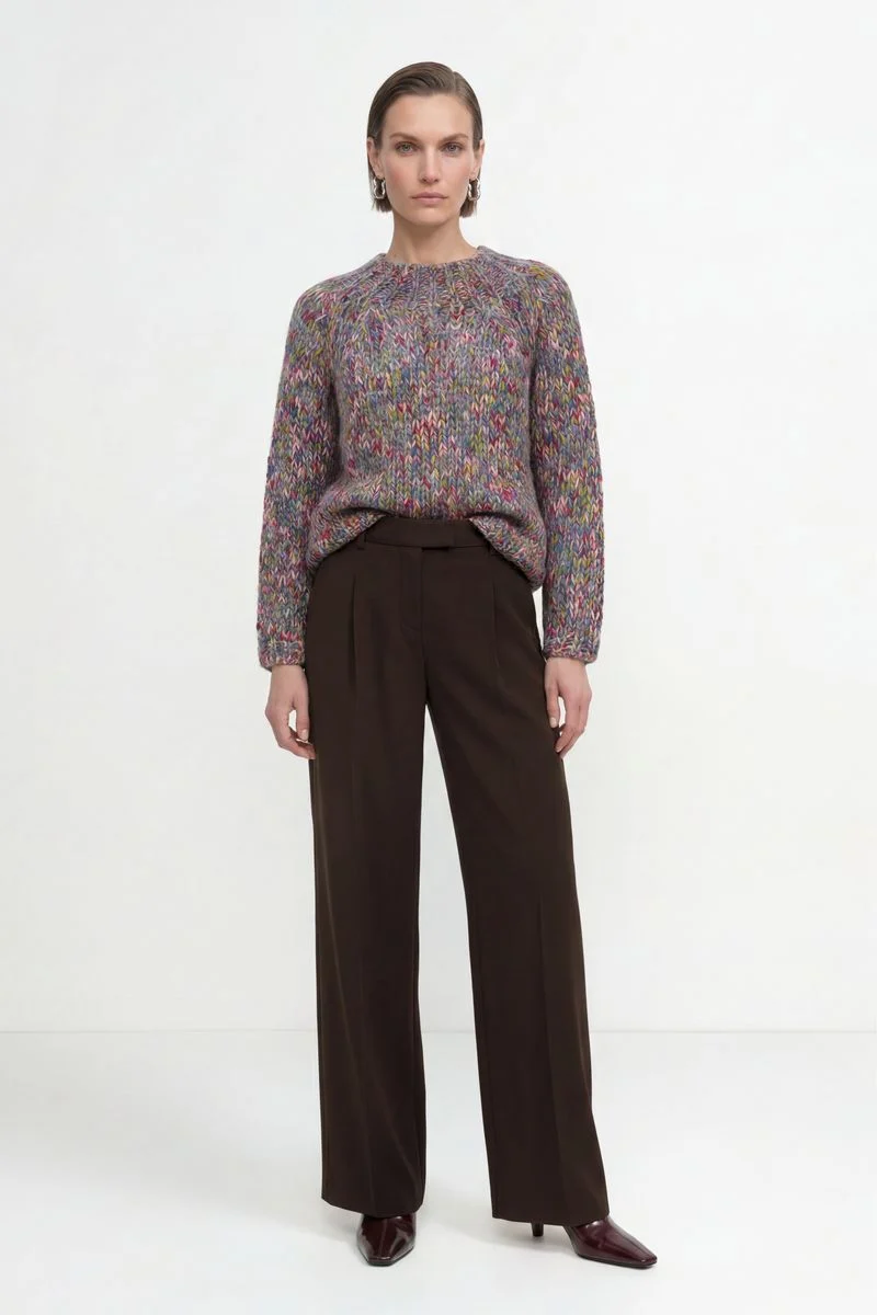 Multicoloured Mock Neck
