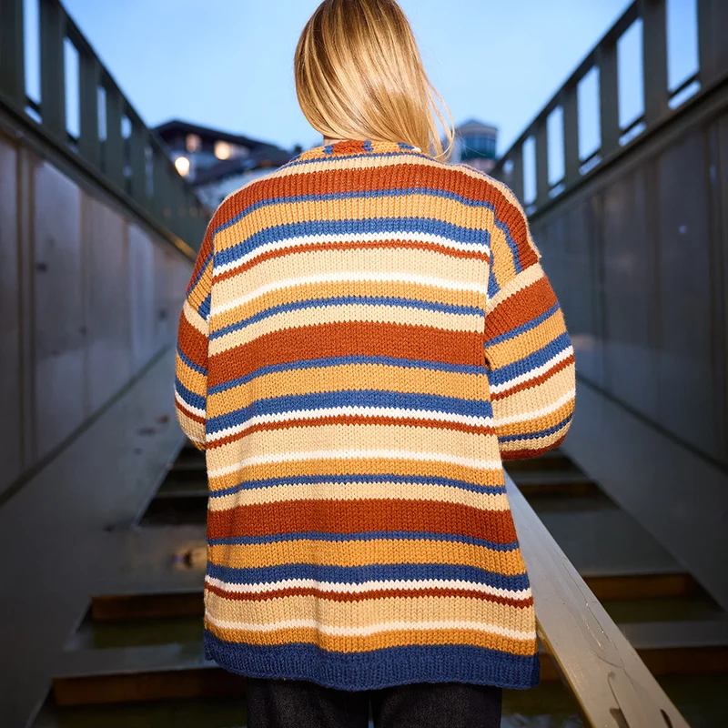 Knipmode - Oversized Strepenvest Breipakket