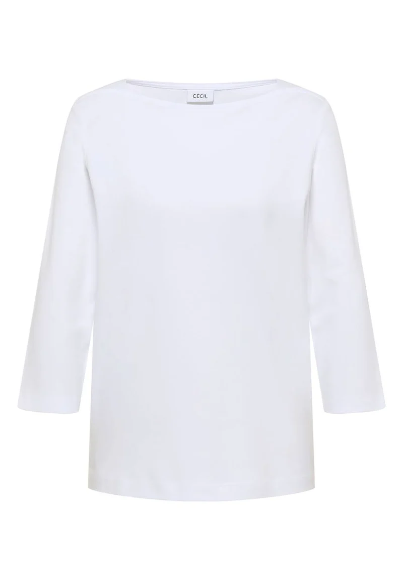 Basic Shirt mit U-Boot-Ausschnitt