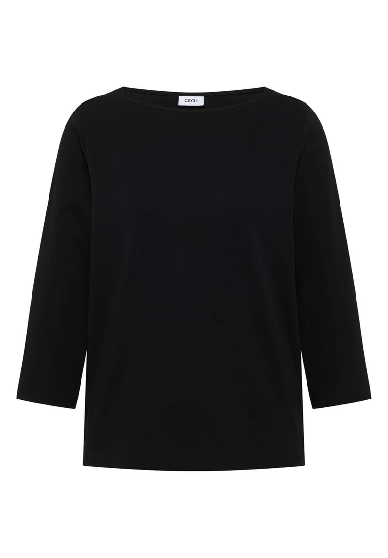 Basic Shirt mit U-Boot-Ausschnitt
