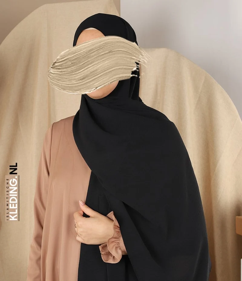 Noora Jaz Stretch-Schal – Schwarz