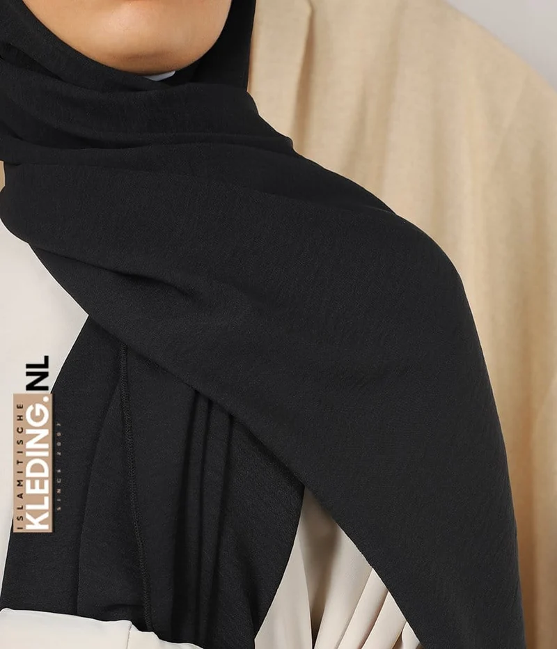 Noora Jaz Stretch-Schal – Schwarz