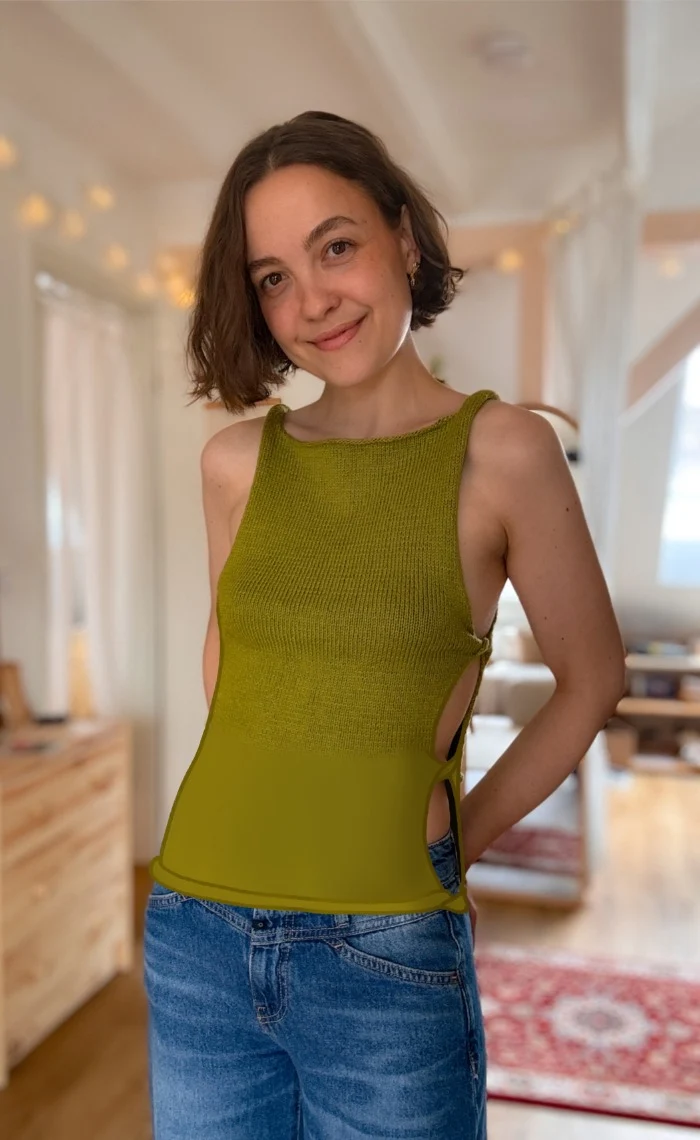 Twist Tanktop - CASHMERE CLASSIC - Strickset