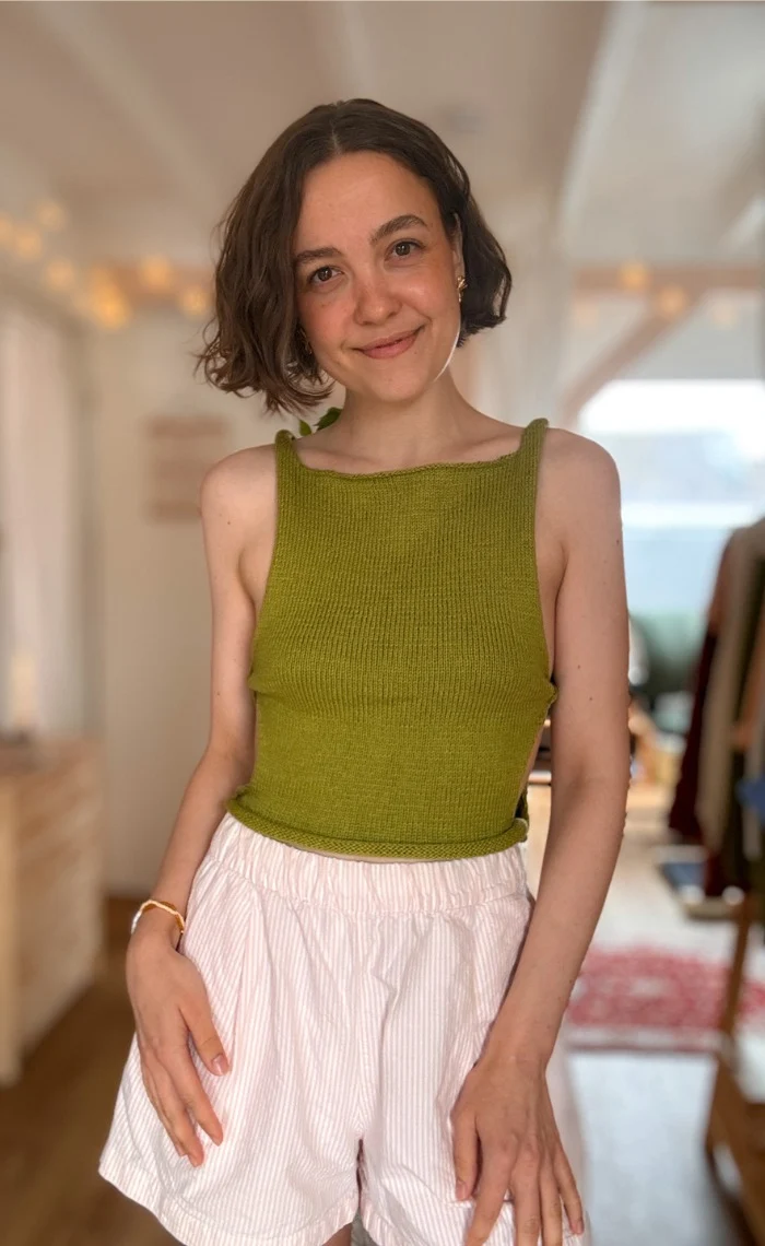 Twist Tanktop - CASHMERE CLASSIC - Strickset