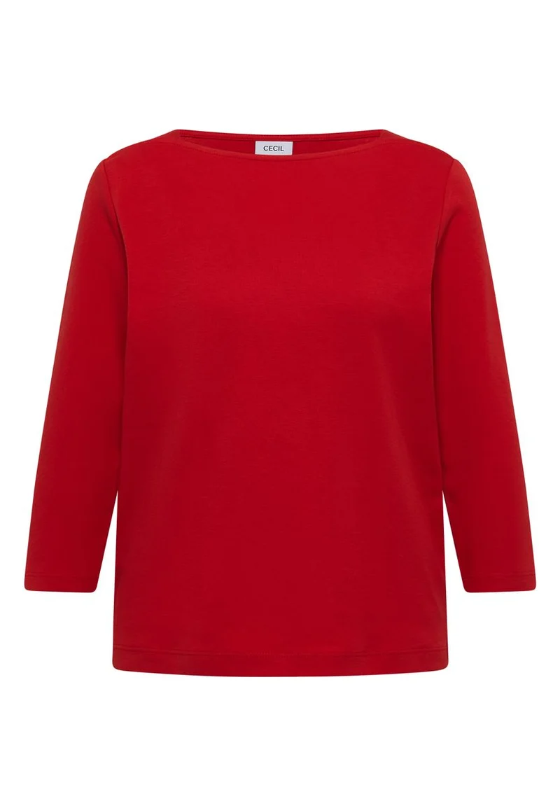 Basic Shirt mit U-Boot-Ausschnitt