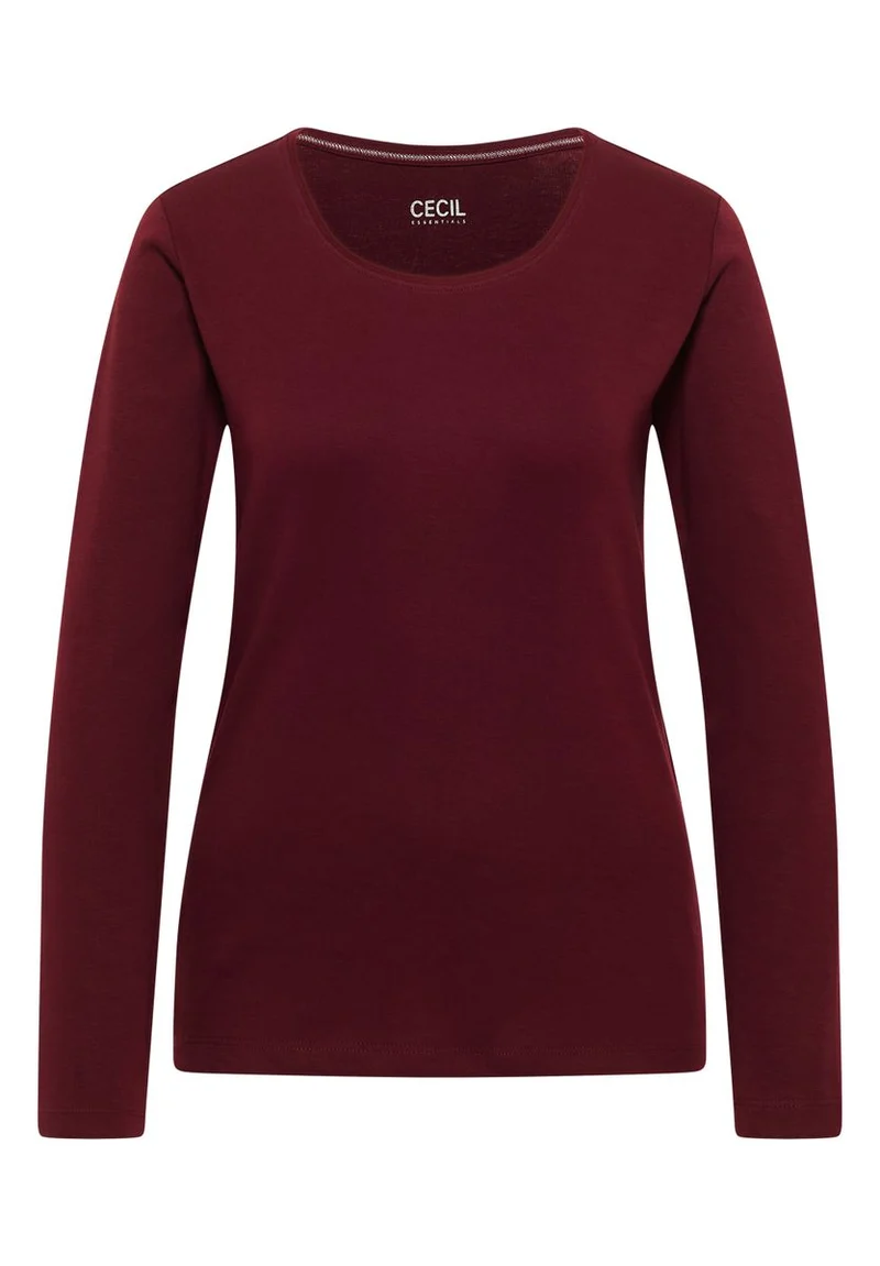 Basic Langarm Shirt mit Rundhals
