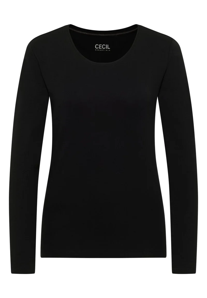 Basic Langarm Shirt mit Rundhals