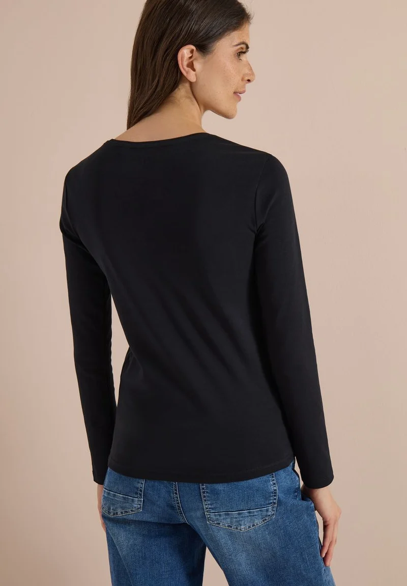 Basic Langarm Shirt mit Rundhals