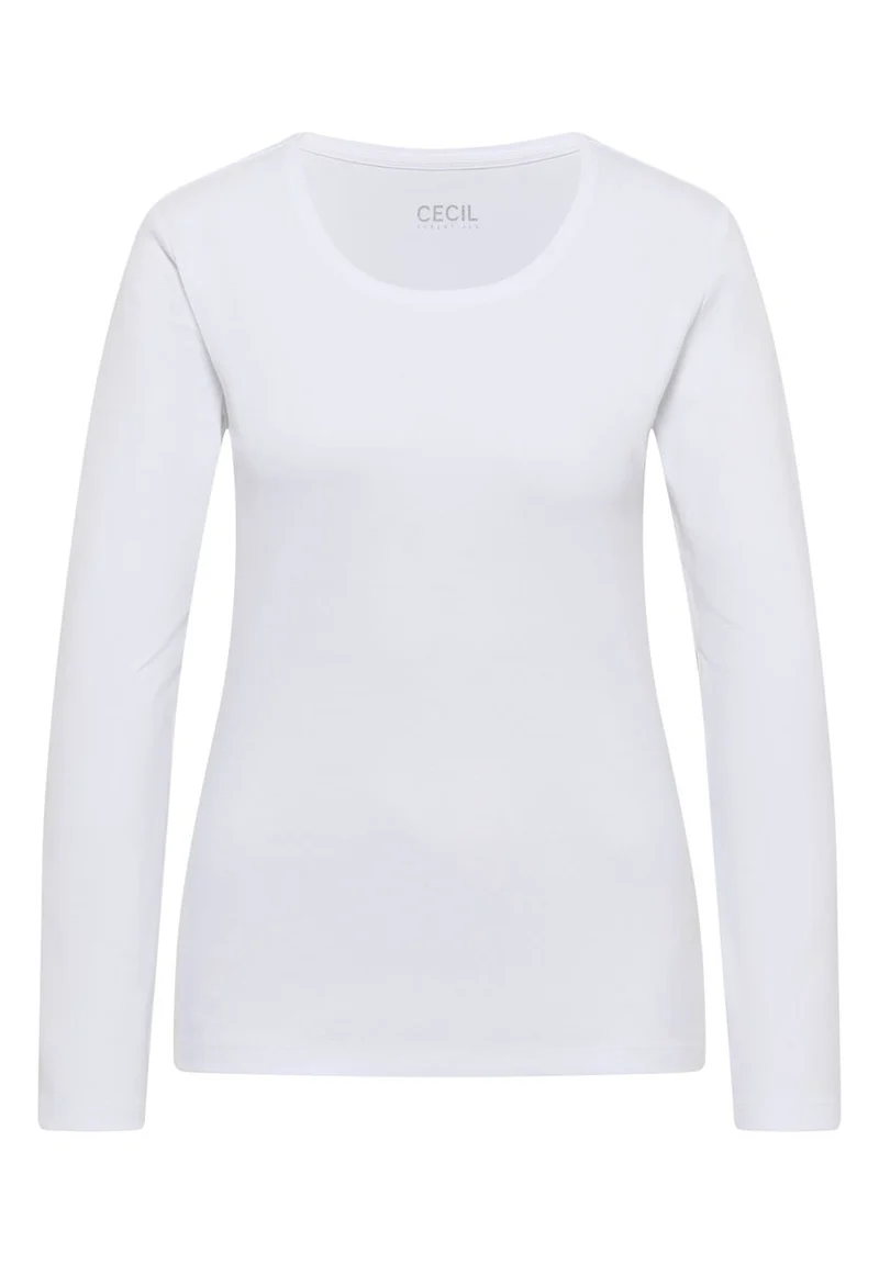 Basic Langarm Shirt mit Rundhals