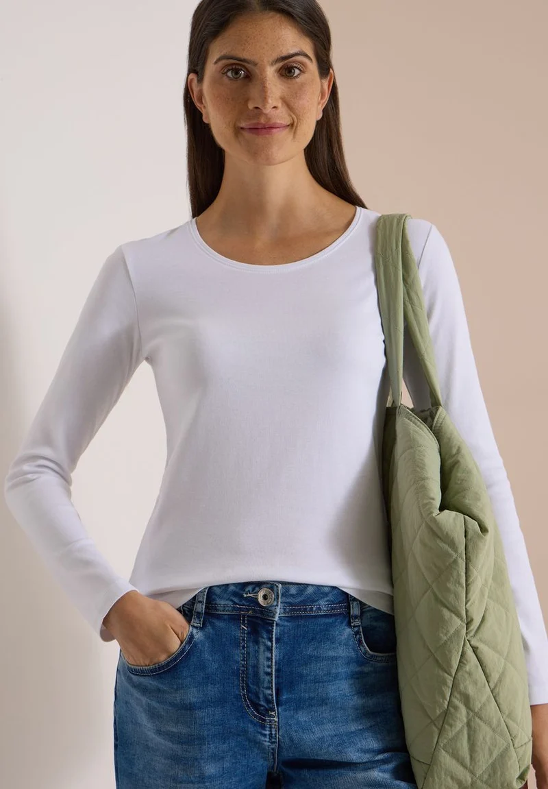 Basic Langarm Shirt mit Rundhals
