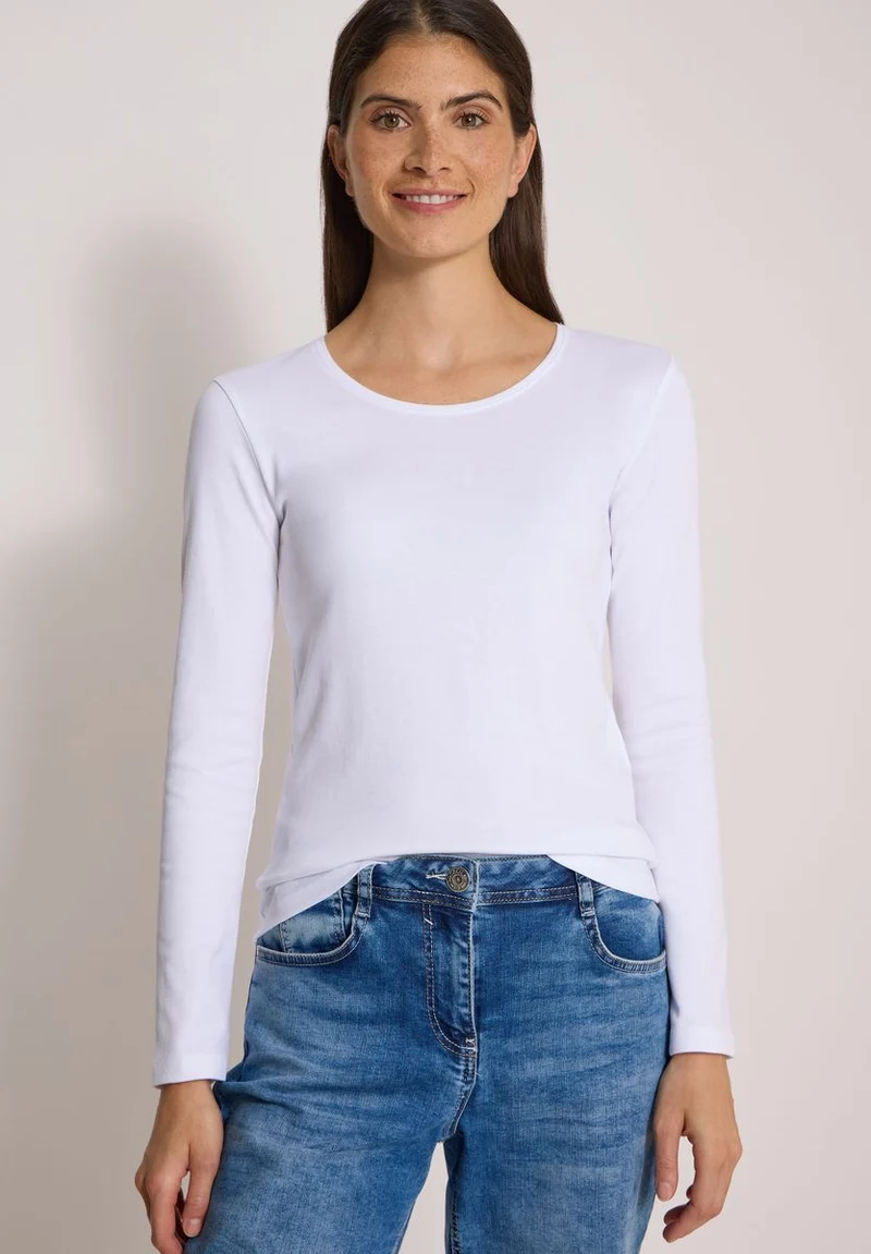 Basic Langarm Shirt mit Rundhals