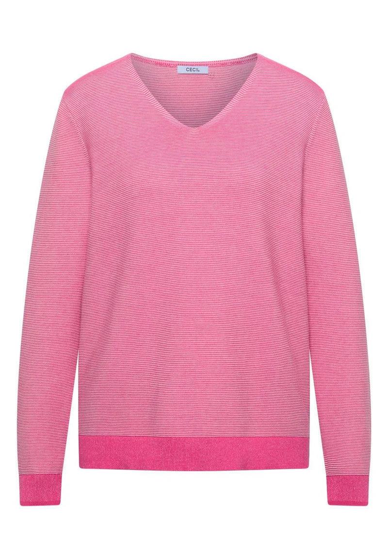 Pullover im Two-Tone-Look mit V-Neck