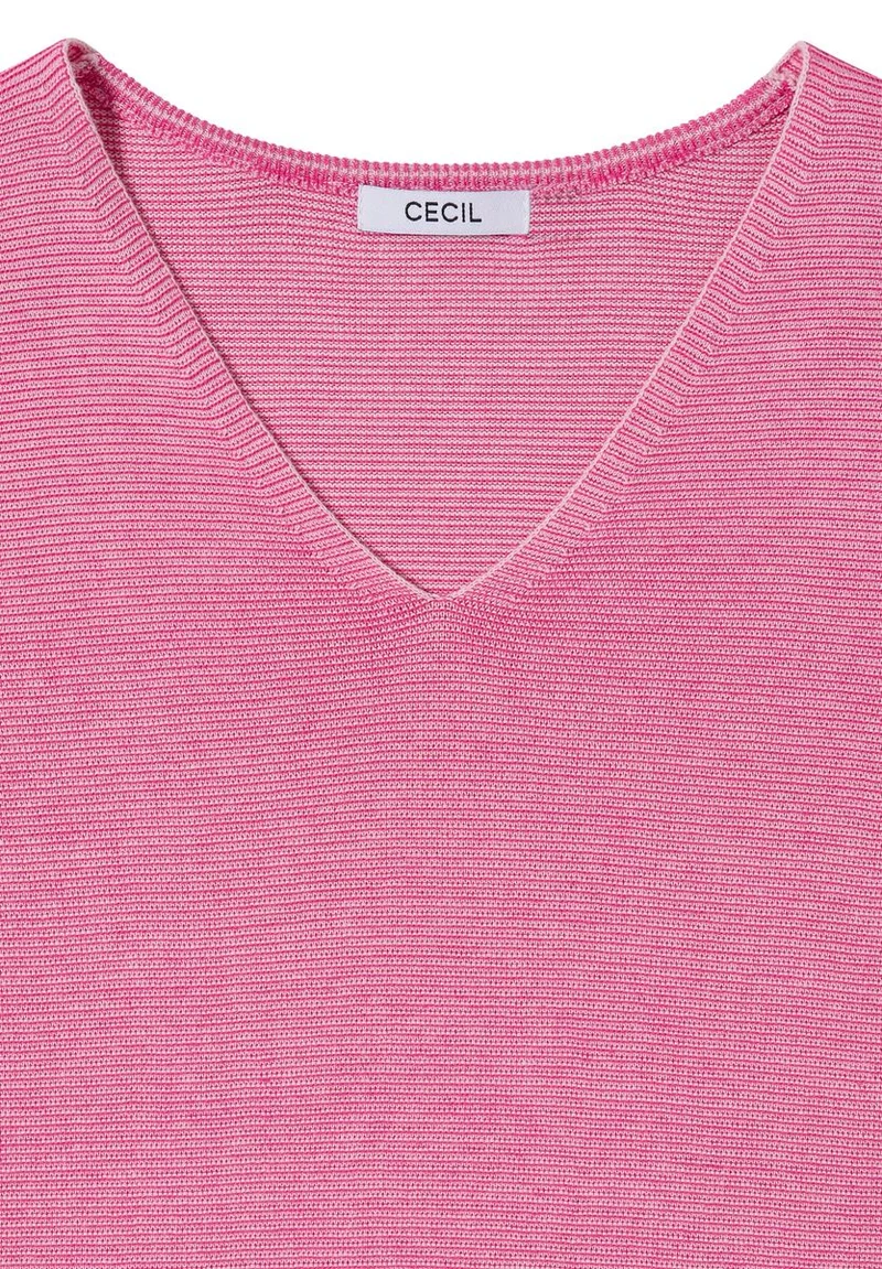Pullover im Two-Tone-Look mit V-Neck