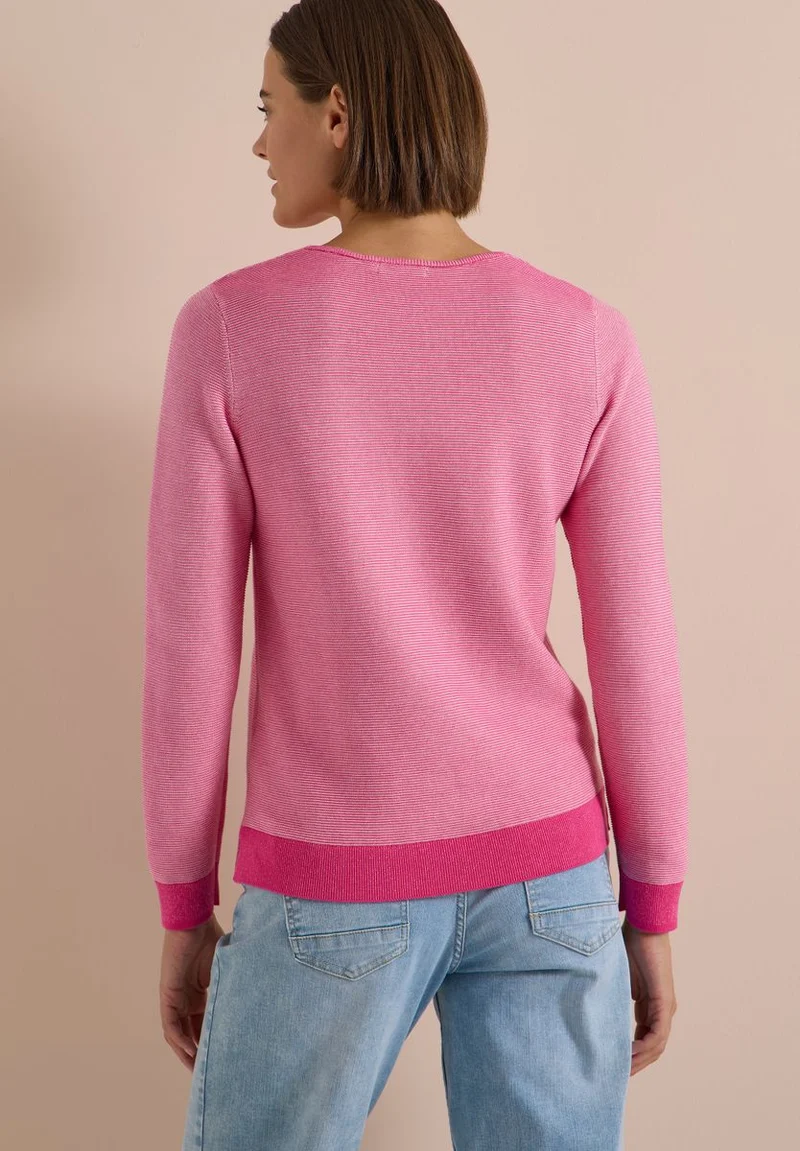 Pullover im Two-Tone-Look mit V-Neck