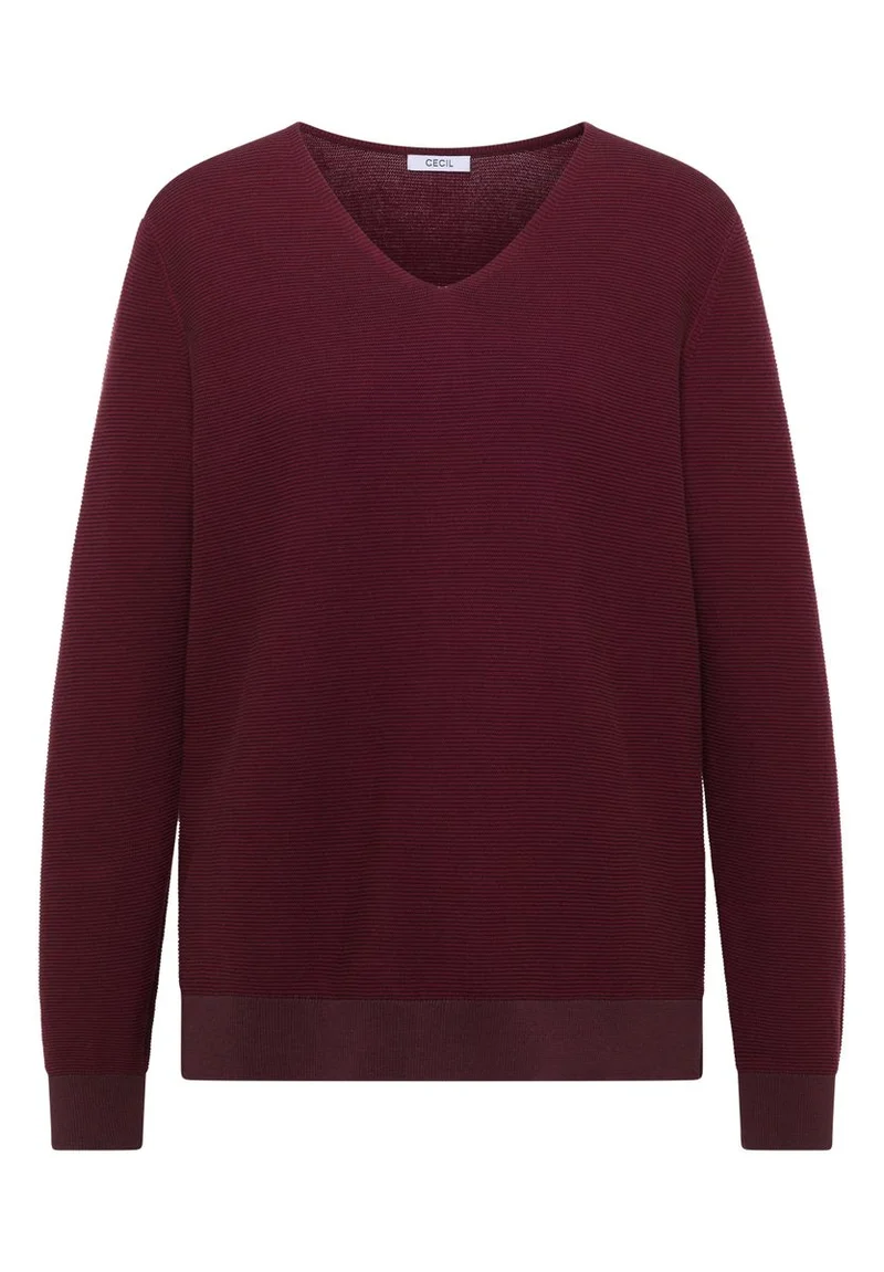 Pullover im Two-Tone-Look mit V-Neck