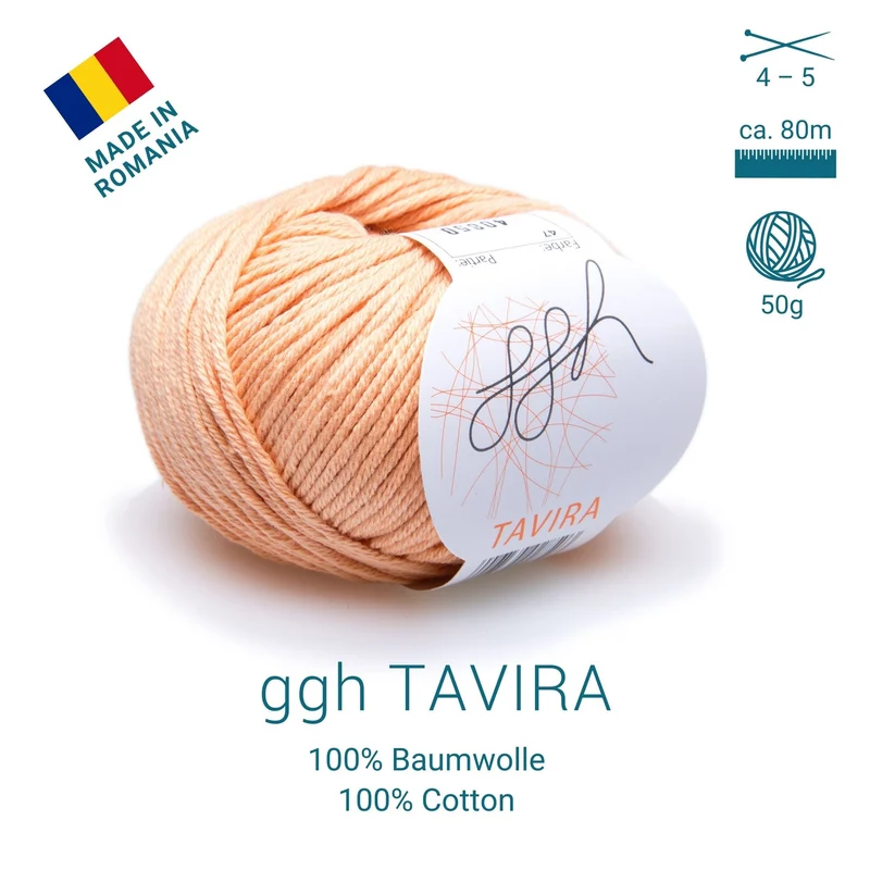 ggh Tavira | 100% Baumwolle | 80m/50g | 047 - Apricot