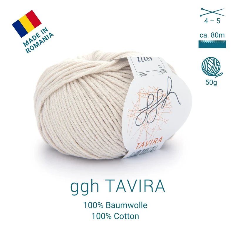 ggh Tavira | 100% Baumwolle | 80m/50g | 032 - Hellbeige