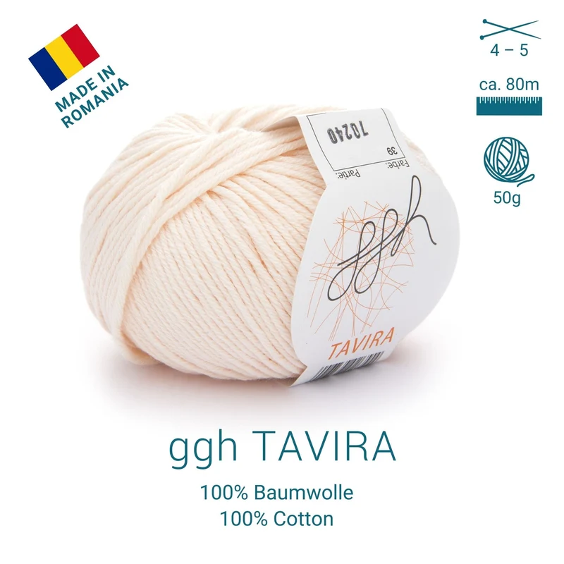 ggh Tavira | 100% Baumwolle | 80m/50g | 039 - Puder