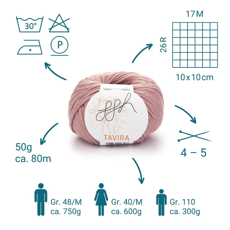 ggh Tavira | 100% Baumwolle | 80m/50g | 040 - Rosenholz
