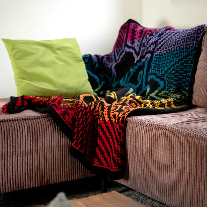 „Beaming Buddha“-Decke mit Chakra-Motiven – Häkelpaket – CrazyCrochetCatlady