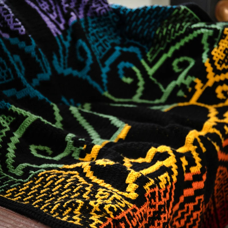 „Beaming Buddha“-Decke mit Chakra-Motiven – Häkelpaket – CrazyCrochetCatlady