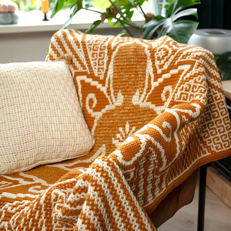 „Beaming Buddha“-Decke in Gold – Häkelpaket – CrazyCrochetCatlady