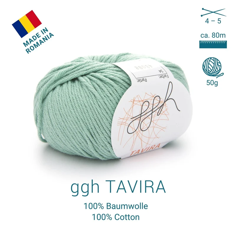 ggh Tavira | 100% Baumwolle | 80m/50g | 034 - Blassgrün