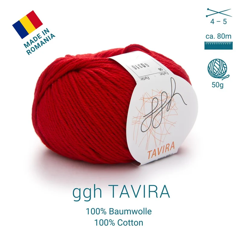 ggh Tavira | 100% Baumwolle | 80m/50g | 006 - Rot