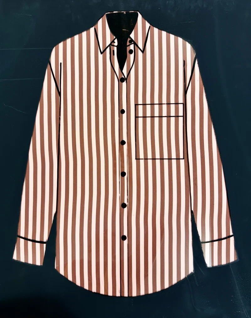 No. 1697 Seide rosa gestreift