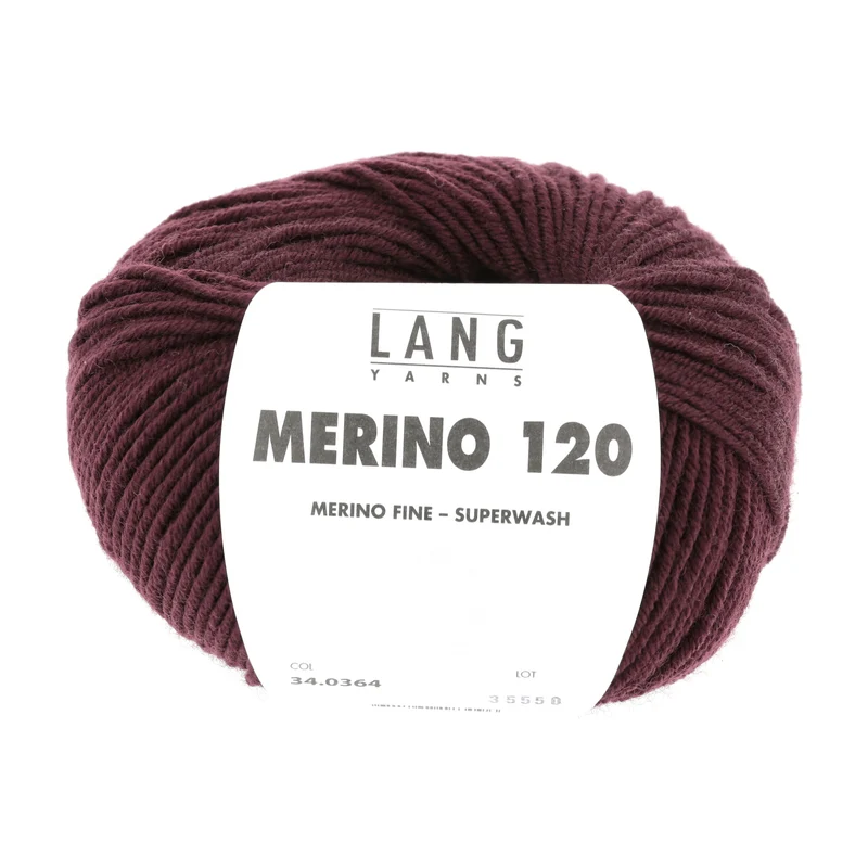 Lang Yarns Merino 120 0364 Burgund