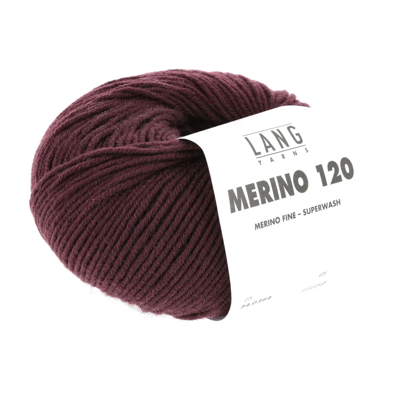 Lang Yarns Merino 120 0364 Burgund