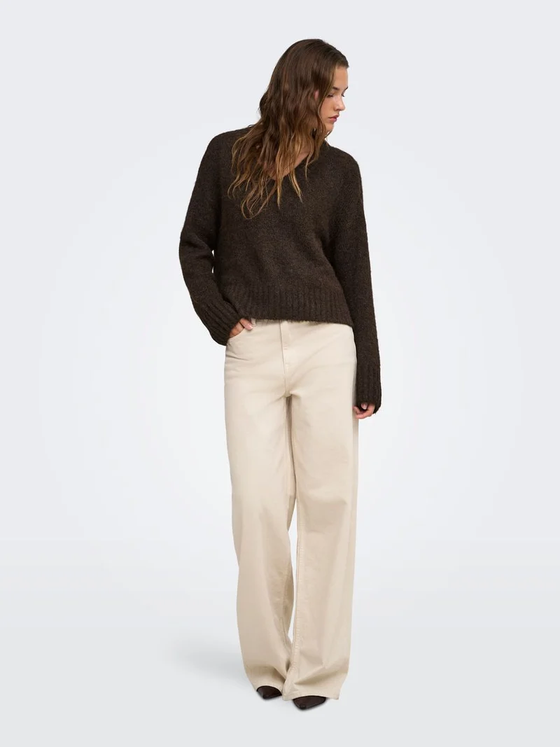 ONLFIONA LS LOOSE V-NECK KNT