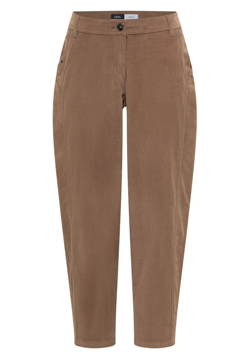 Mid Waist Barrel Leg Hose im Casual Fit