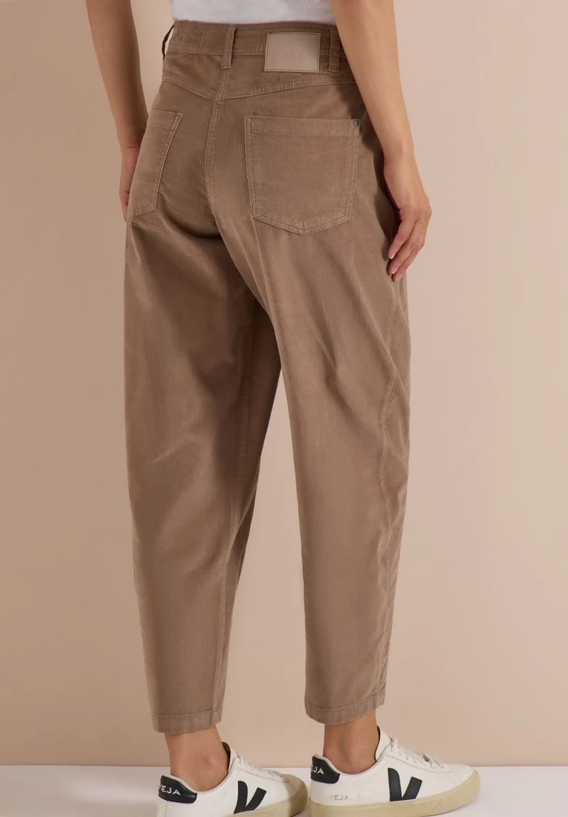 Mid Waist Barrel Leg Hose im Casual Fit