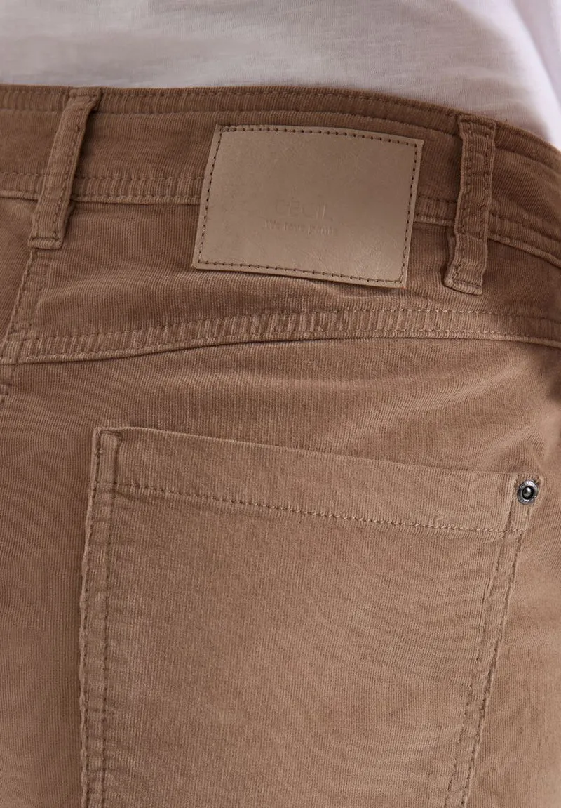 Mid Waist Barrel Leg Hose im Casual Fit