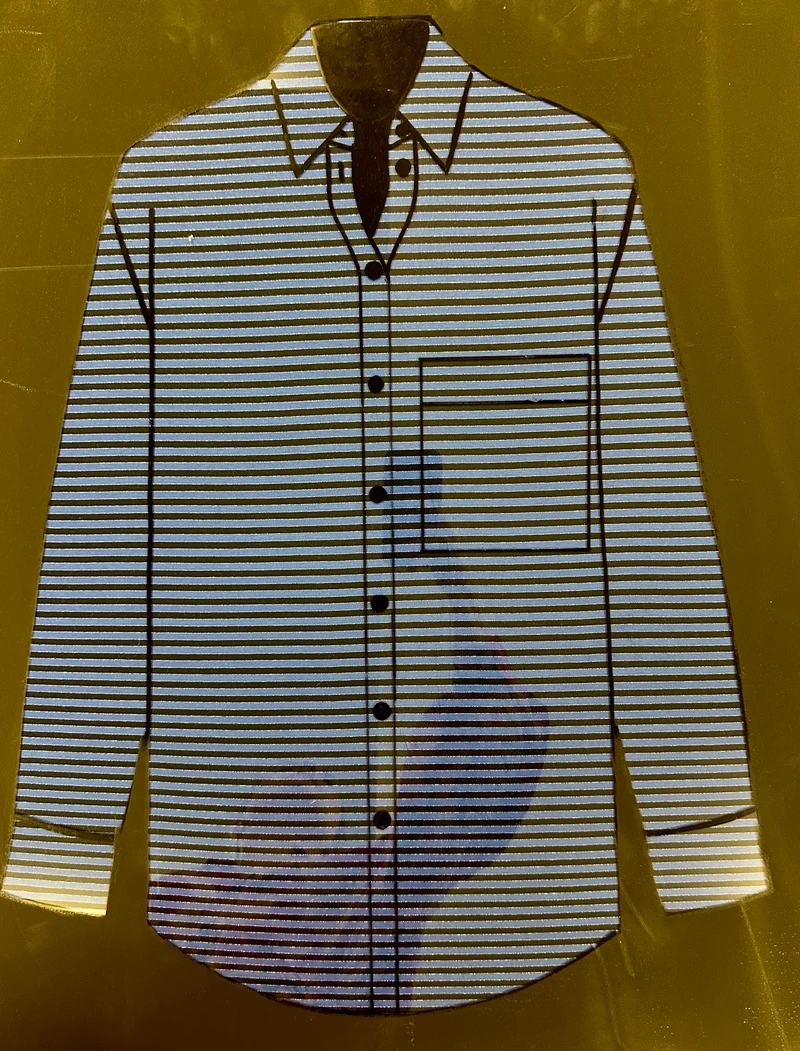 No. 1727 Viskosejersey blau gestreift lurex