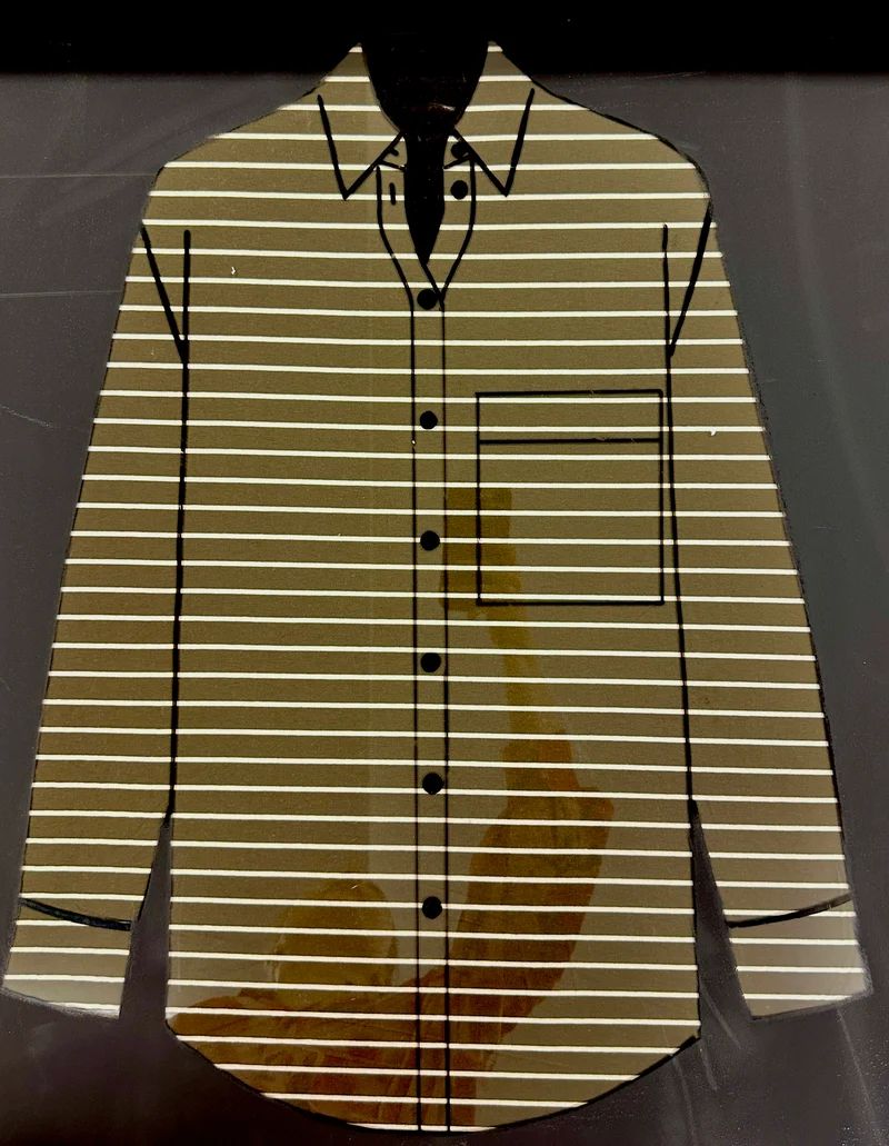 No. 1730 Viskosejersey khaki gestreift