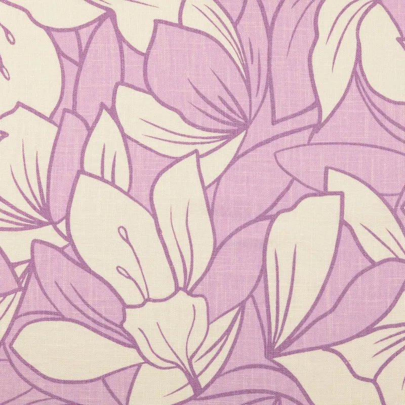 No. 1630Leinenmischung Blumenprint - 4 Farben