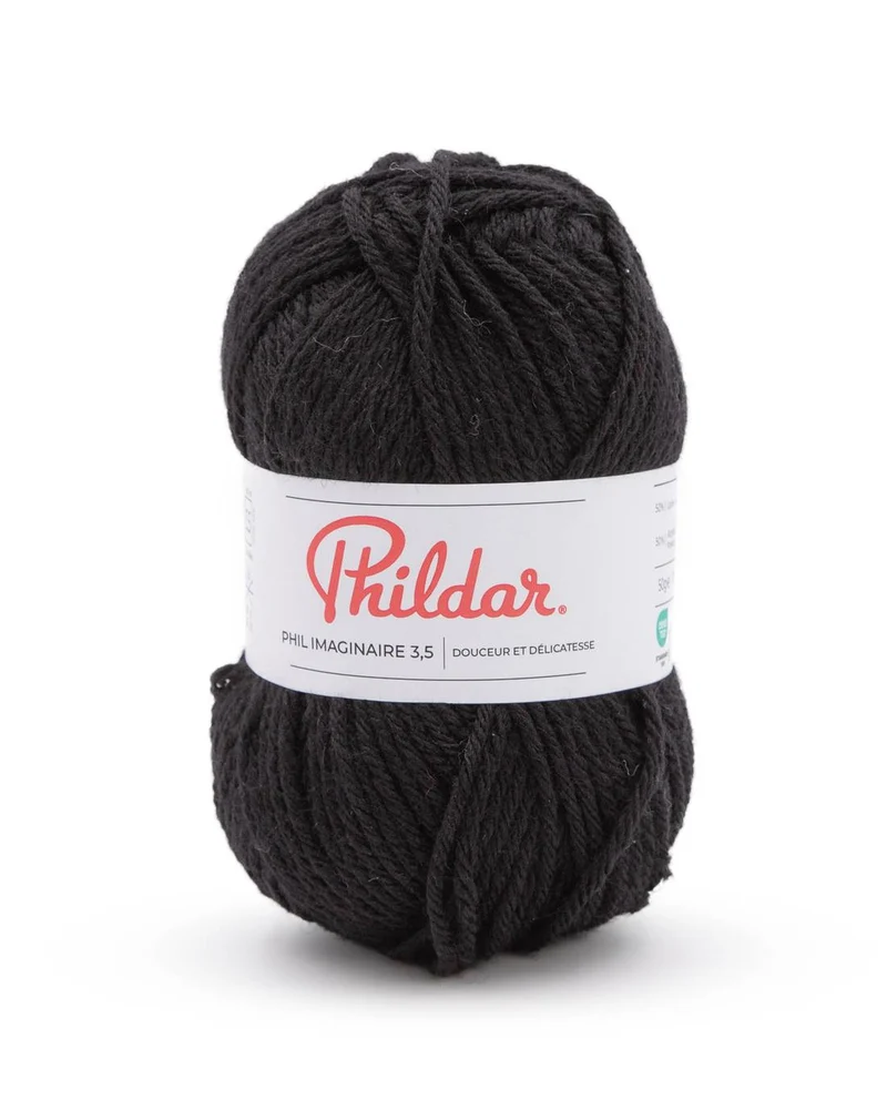 Phildar Phil Imaginaire 3,5 1200 Schwarz