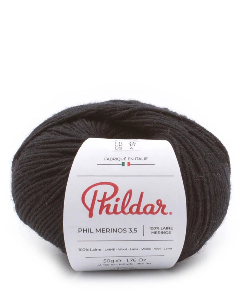 Phildar Phil Merinos 3,5 1200 Schwarz