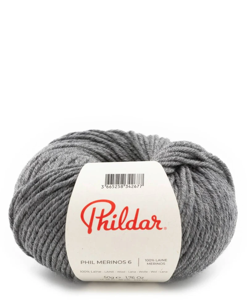 Phildar Phil Merinos 6 2360 Mittelgrau Tweed