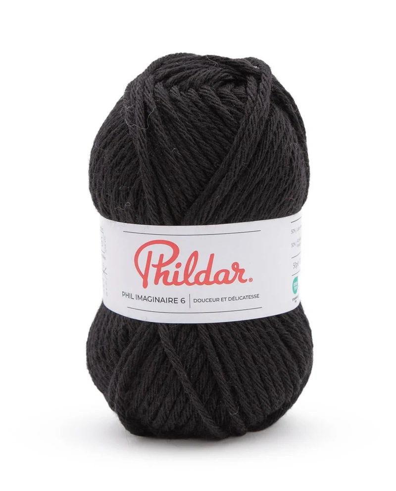 Phildar Phil Imaginaire 6 1200 Schwarz