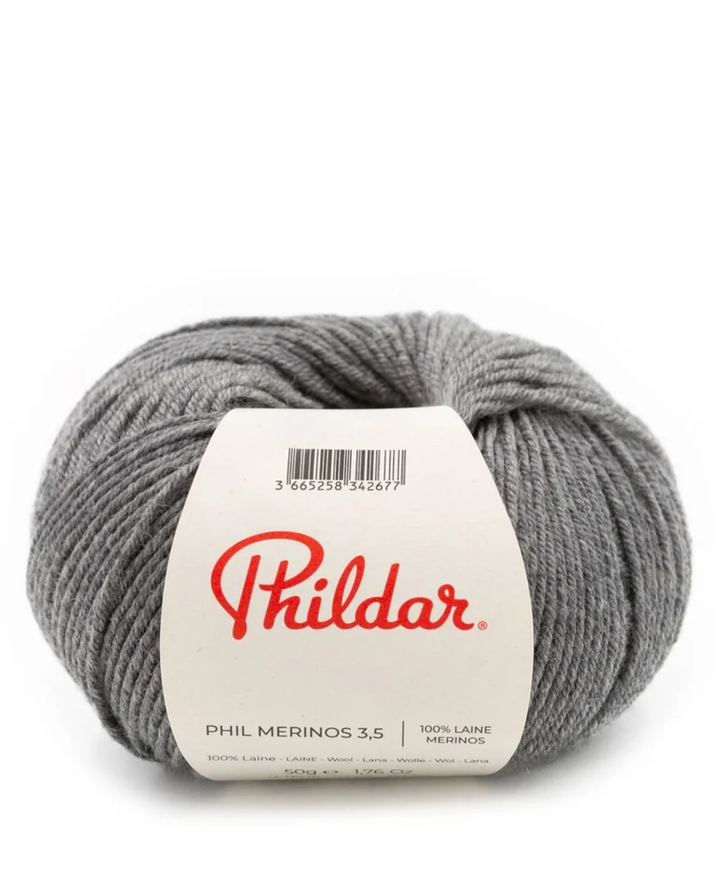 Phildar Phil Merinos 3,5 2301 Mittelgrau Tweed