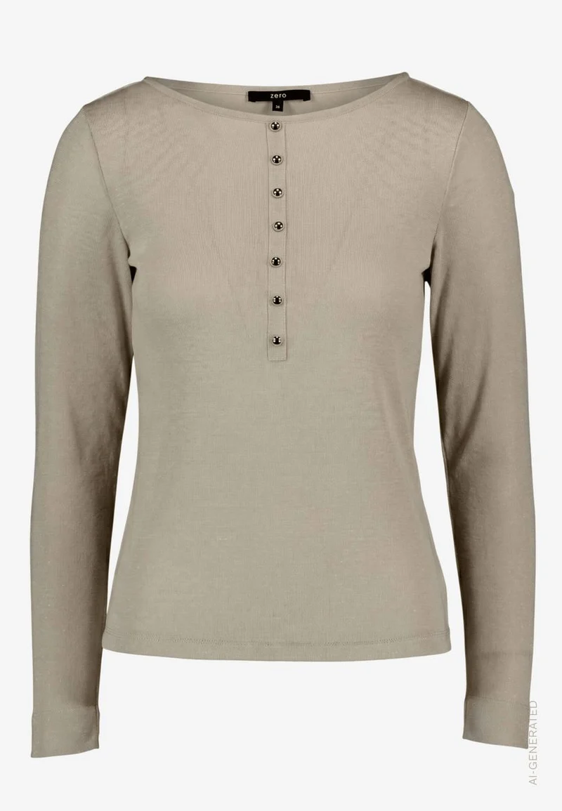 Damen Langarmshirt mit Knöpfen