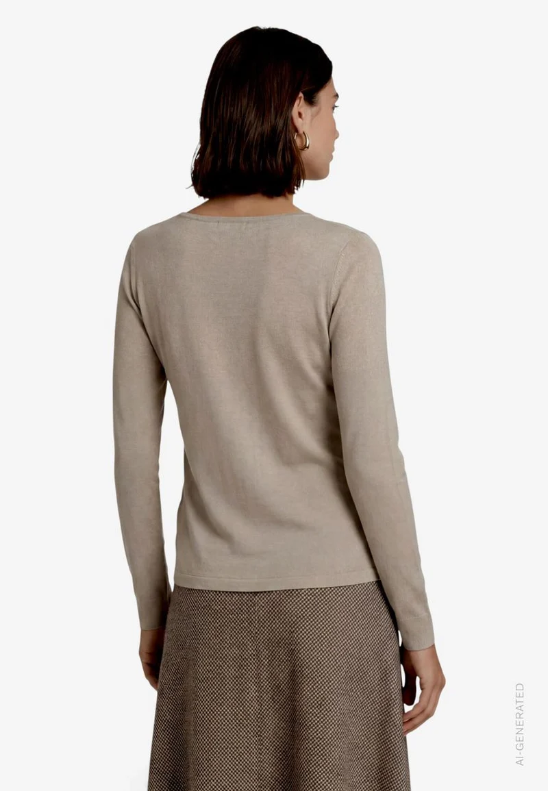 Damen Langarmshirt mit Knöpfen