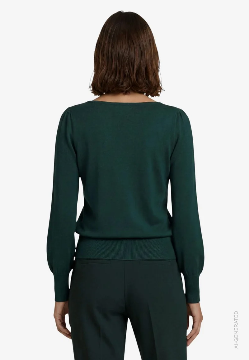 Feinstrickpullover mit U-Boot Ausschnitt