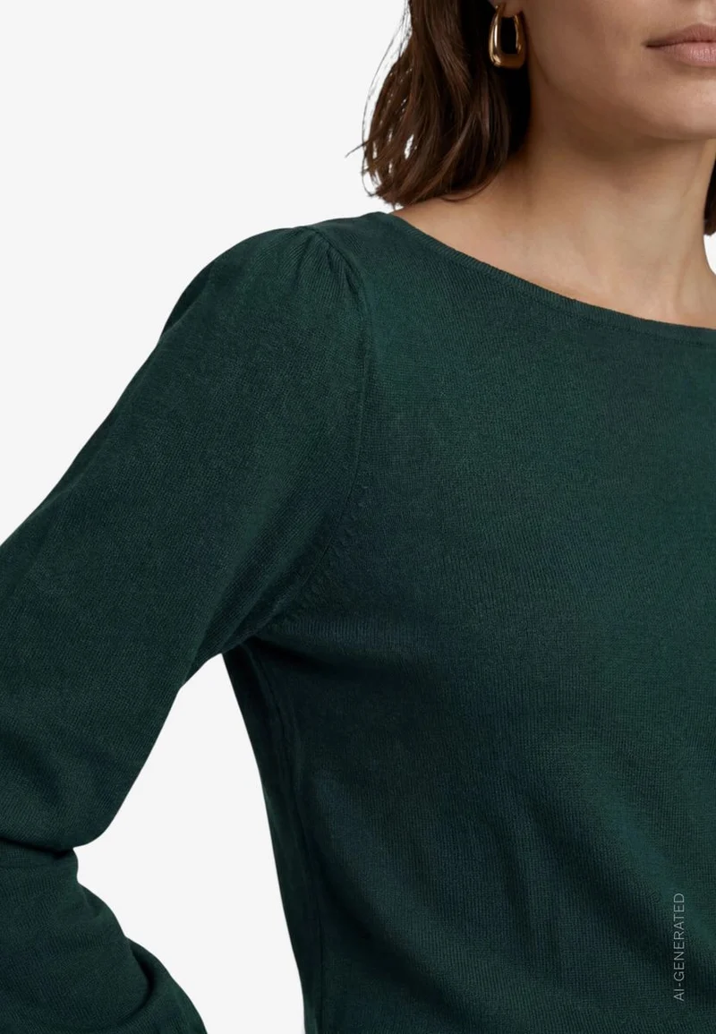 Feinstrickpullover mit U-Boot Ausschnitt