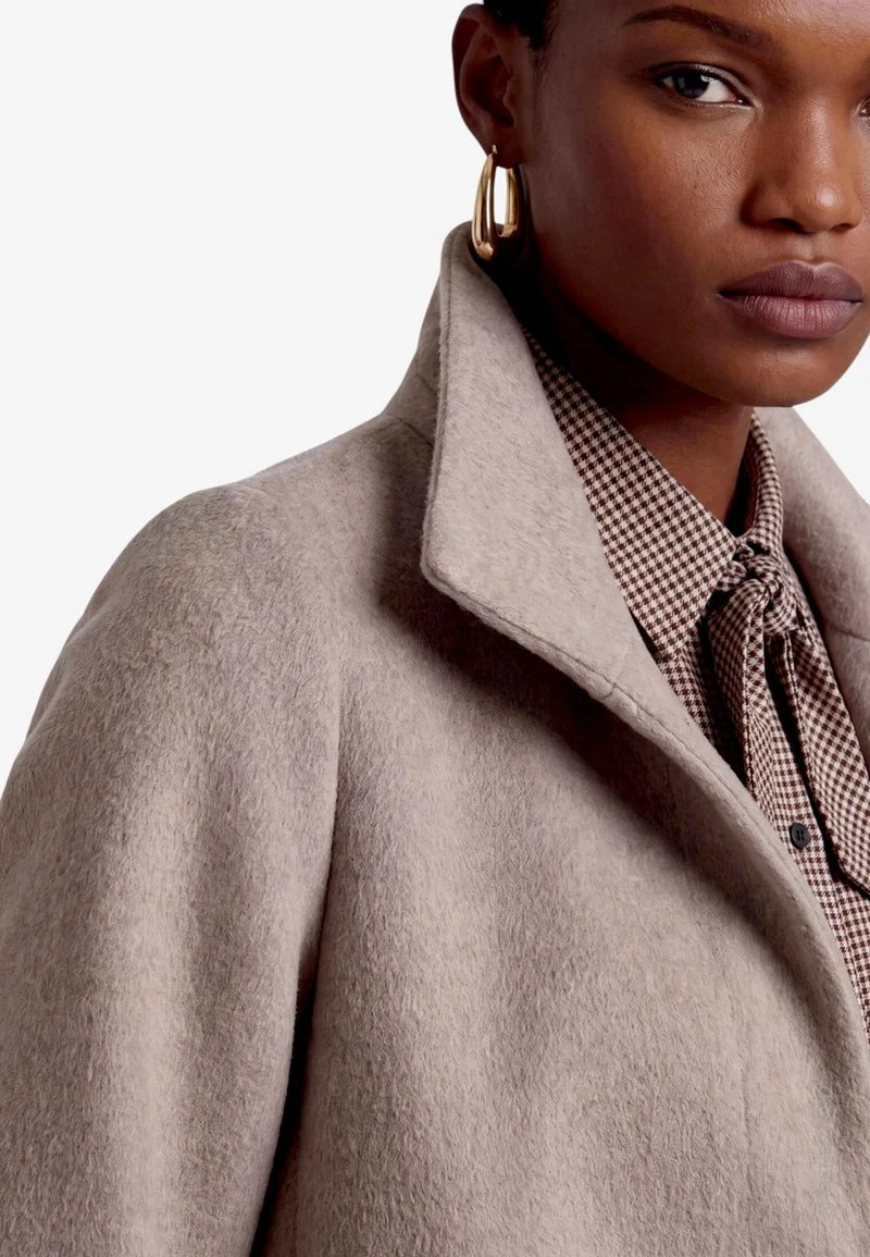 Damen Mantel mit Strickbündchen