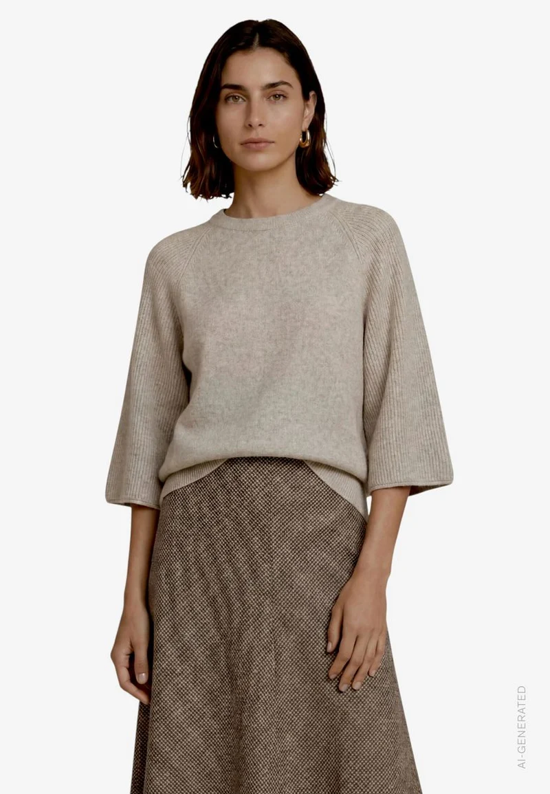 Damen Strickpullover mit Fledermausärmeln